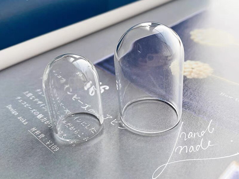 8X mini vamzdelis varpelio formos stikliniai gaubliai burbulas medalionas pakabukas palinkėjimų buteliukas buteliukas pakabukas papuošalai radiniai Lėlių namelio žaislo priedas