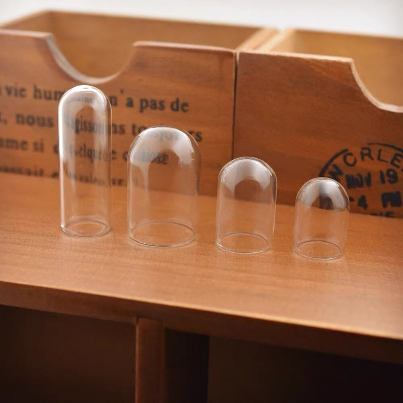 8X mini vamzdelis varpelio formos stikliniai gaubliai burbulas medalionas pakabukas palinkėjimų buteliukas buteliukas pakabukas papuošalai radiniai Lėlių namelio žaislo priedas