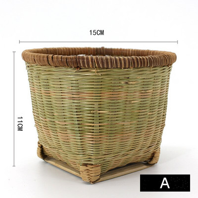 Bambusz szőtt mini tárolókosár Kézzel készített rattan bambusz kosár Uzsonnák és frissítők tárolása Lakásdekorációs termékek