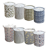 Coș de rufe pliabil Coș de depozitare din țesătură pentru haine, jucării, găleată de depozitare impermeabilă cu snur, organizator de baie