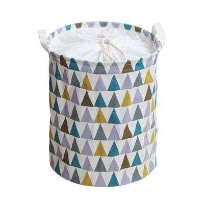 Coș de rufe pliabil Coș de depozitare din țesătură pentru haine, jucării, găleată de depozitare impermeabilă cu snur, organizator de baie
