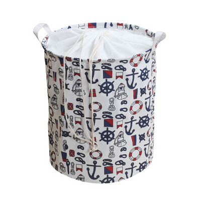 Coș de rufe pliabil Coș de depozitare din țesătură pentru haine, jucării, găleată de depozitare impermeabilă cu snur, organizator de baie