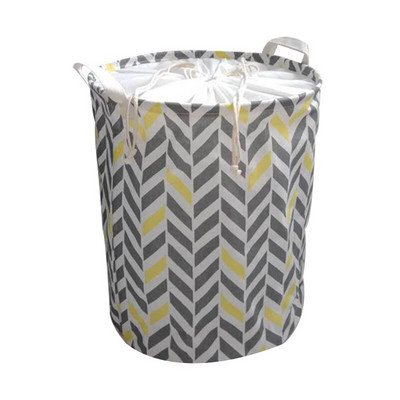 Coș de rufe pliabil Coș de depozitare din țesătură pentru haine, jucării, găleată de depozitare impermeabilă cu snur, organizator de baie