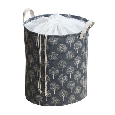 Coș de rufe pliabil Coș de depozitare din țesătură pentru haine, jucării, găleată de depozitare impermeabilă cu snur, organizator de baie