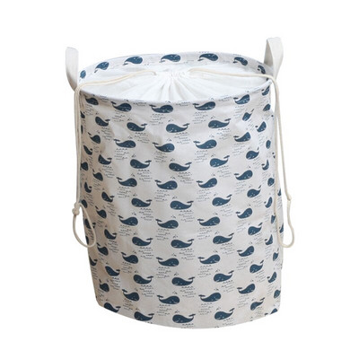 Coș de rufe pliabil Coș de depozitare din țesătură pentru haine, jucării, găleată de depozitare impermeabilă cu snur, organizator de baie