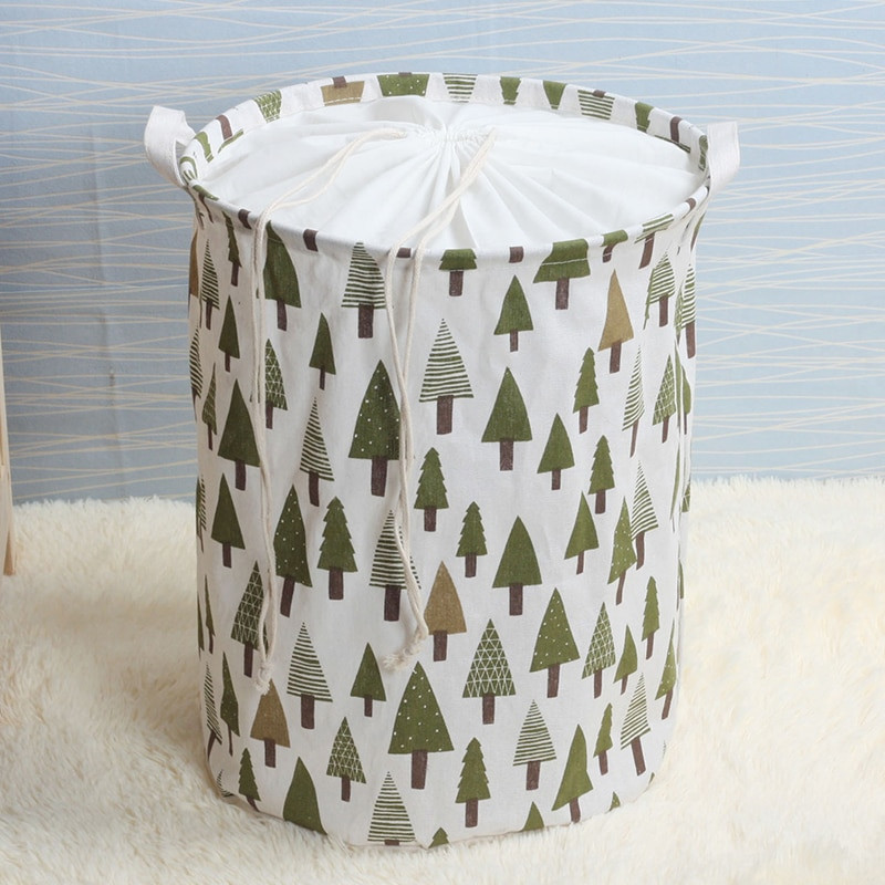 Coș de rufe pliabil Coș de depozitare din țesătură pentru haine, jucării, găleată de depozitare impermeabilă cu snur, organizator de baie