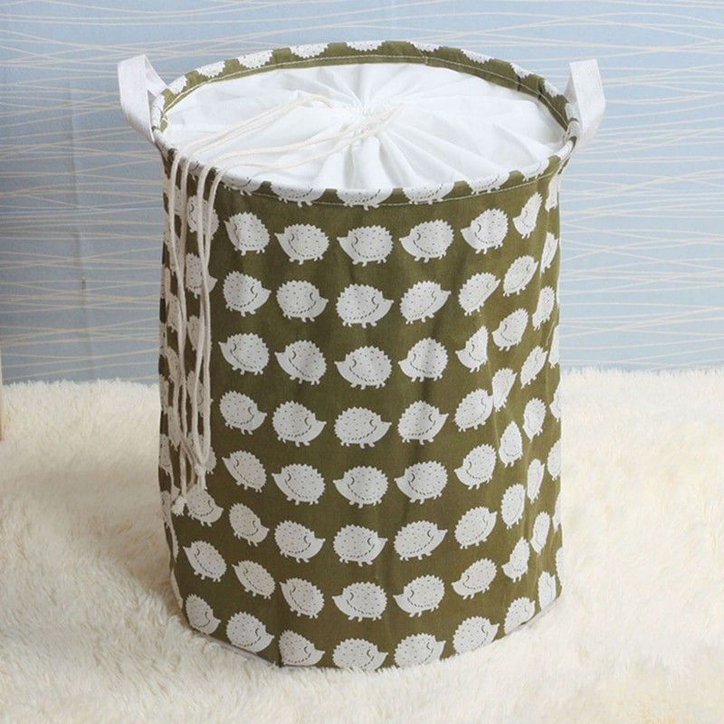 Coș de rufe pliabil Coș de depozitare din țesătură pentru haine, jucării, găleată de depozitare impermeabilă cu snur, organizator de baie