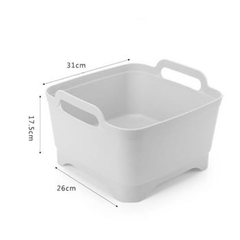 Εγχειρίδιο Kitchen Washing Vegetable Fruit Storage Basket Καλάθι αποστράγγισης περιστρεφόμενου βύσματος νερού Πλαστικά φίλτρα δοχείων καθαρισμού