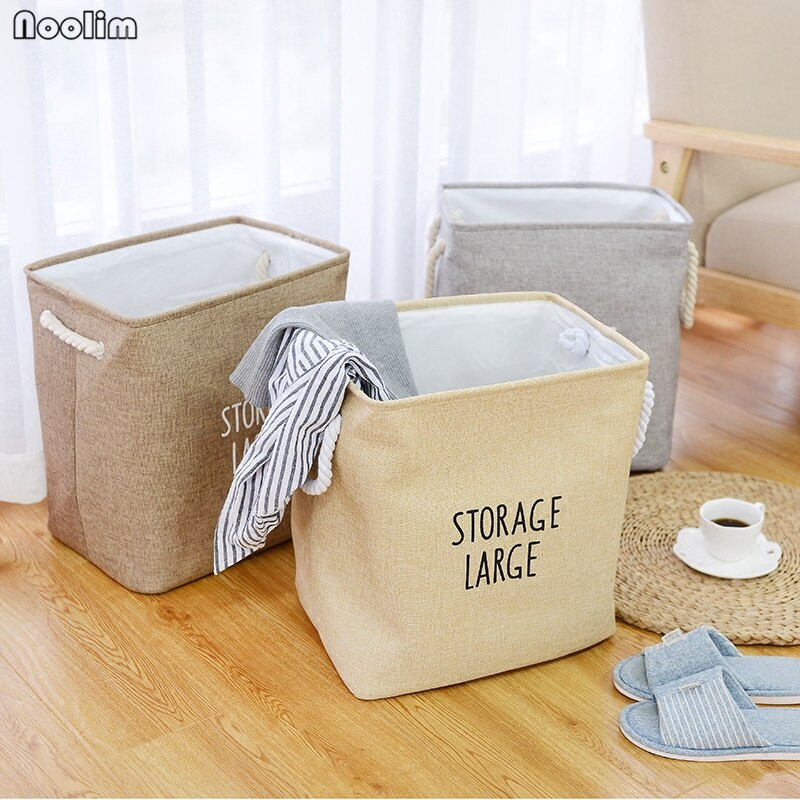 NOOLIM Didelis skalbinių krepšys Drobė Drabužių laikymo krepšeliai Namų drabužiai Statinės Krepšiai Vaikų žaislų laikymo skalbinių krepšelis