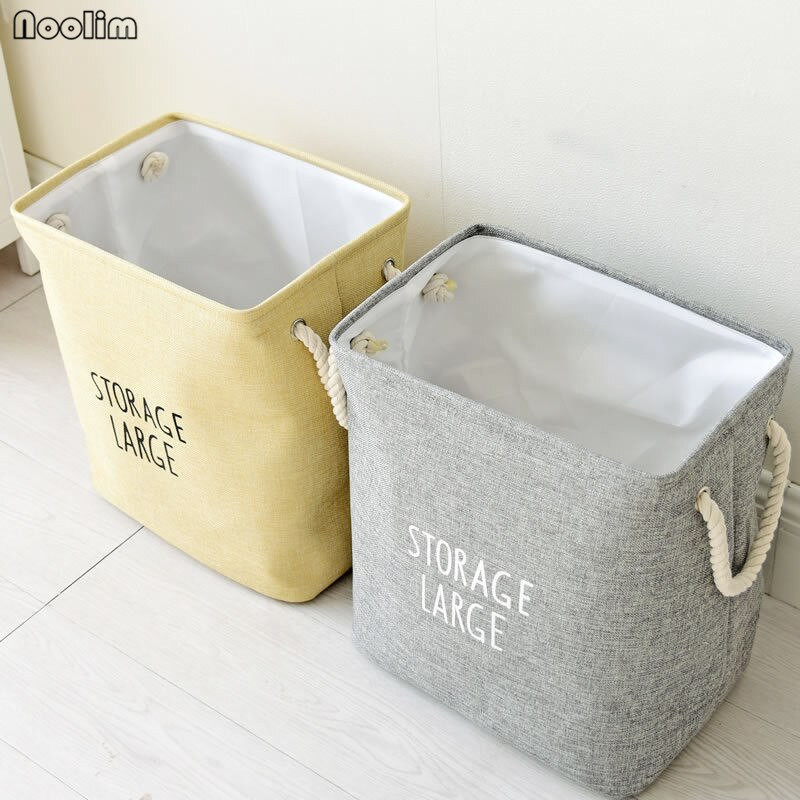 NOOLIM Didelis skalbinių krepšys Drobė Drabužių laikymo krepšeliai Namų drabužiai Statinės Krepšiai Vaikų žaislų laikymo skalbinių krepšelis