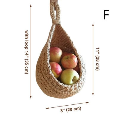 1 buc. Coș cu fructe pentru legume, cu fructe, împletit din răchită naturală, coș pentru depozitare, coș de depozitare, organizator de bucătărie