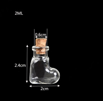 Mix Mini Glass Bottles with Cork Μικρά Βαζάκια Ευχών Μπουκάλια Βραχιόλια Μενταγιόν Δώρα Drift Bottles Βαζάκια Βαζάκια Γάμου Δώρο 10 ΤΕΜ