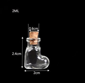 Смесете мини стъклени бутилки с корк Малки буркани Бутилки с желания Гривни Висулки Подаръци Дрифт бутилки Буркани за флакони Сватбен подарък 10 БР.