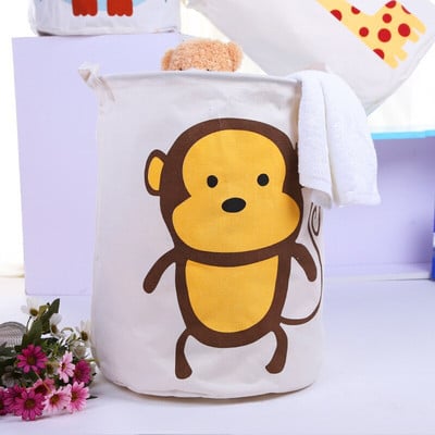 Vászon szennyes kosár Összehajtható kerek vízálló rendszerező vödör Ruházat Gyermekjáték Nagy kapacitású Tároló Kezdőlap