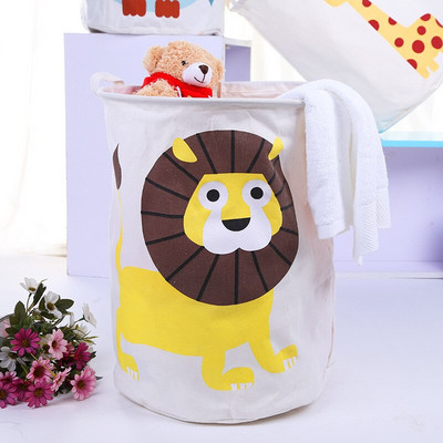 Vászon szennyes kosár Összehajtható kerek vízálló rendszerező vödör Ruházat Gyermekjáték Nagy kapacitású Tároló Kezdőlap