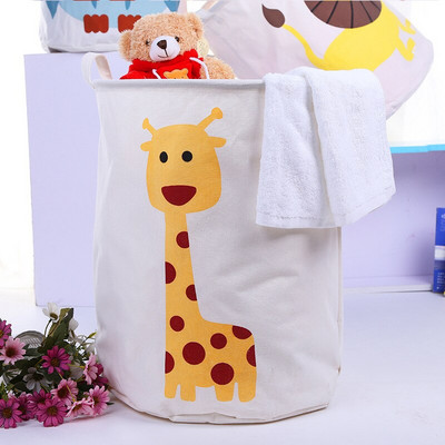 Vászon szennyes kosár Összehajtható kerek vízálló rendszerező vödör Ruházat Gyermekjáték Nagy kapacitású Tároló Kezdőlap