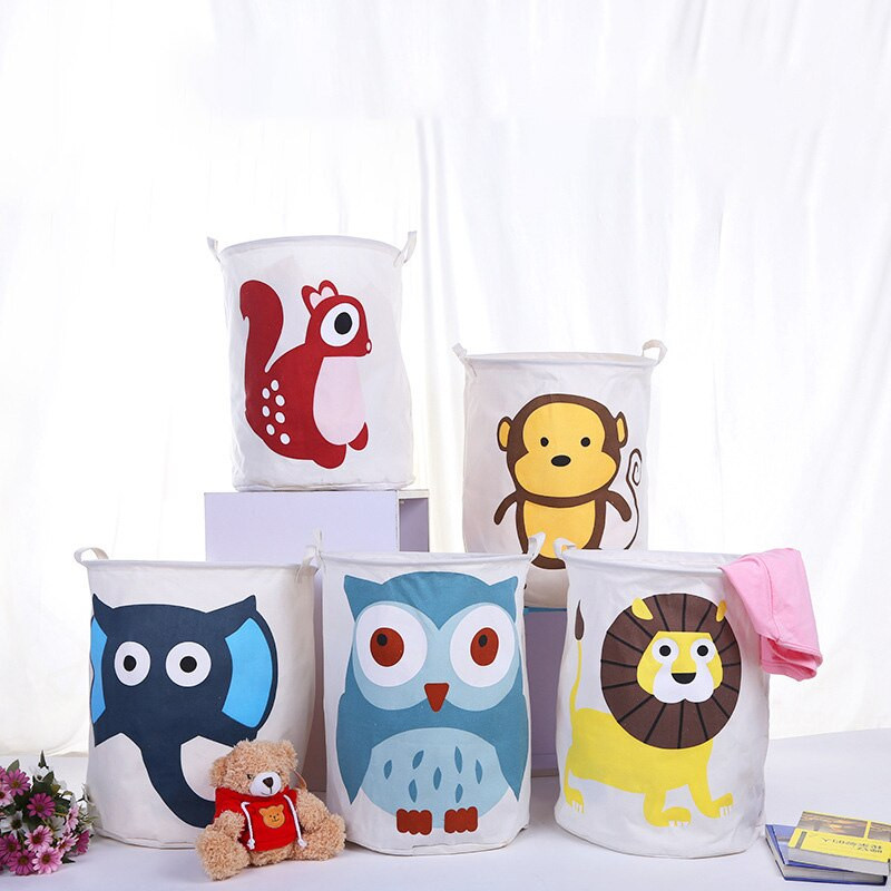 Vászon szennyes kosár Összehajtható kerek vízálló rendszerező vödör Ruházat Gyermekjáték Nagy kapacitású Tároló Kezdőlap