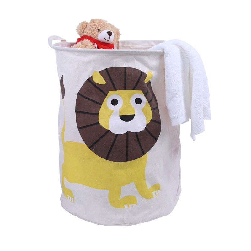 Vászon szennyes kosár Összehajtható kerek vízálló rendszerező vödör Ruházat Gyermekjáték Nagy kapacitású Tároló Kezdőlap