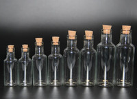 5 db 12 ml-es 15 ml-es 25 ml-es 35 ml-es üvegpalackok Wishing Drifting Bottle Üres barkácsminta tárolóedények parafa dugóval átlátszó tartályok