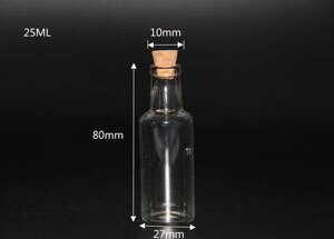 5 db 12 ml-es 15 ml-es 25 ml-es 35 ml-es üvegpalackok Wishing Drifting Bottle Üres barkácsminta tárolóedények parafa dugóval átlátszó tartályok