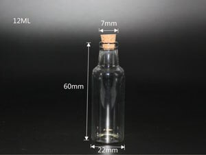 5 db 12 ml-es 15 ml-es 25 ml-es 35 ml-es üvegpalackok Wishing Drifting Bottle Üres barkácsminta tárolóedények parafa dugóval átlátszó tartályok