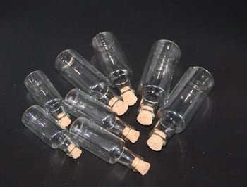 5 τμχ 12ml 15ml 25ml 35ml Γυάλινα Μπουκάλια Wishing Drifting Bottle Empty DIY Sample Storage Bors with Cork Stoppers Clear Containers