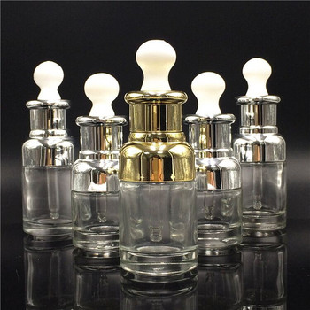1 τεμ. Glass Drop Bottle Aromatherapy Liquid Dropper για αιθέριο βασικό έλαιο Μπουκάλια πιπέτας επαναγεμιζόμενα 20-50ML υψηλής ποιότητας