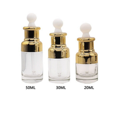 1 vnt. stiklinis buteliukas aromaterapinis skystas lašintuvas eteriniam baziniam aliejui Pipetės buteliukai Pildomi 20-50ml aukštos kokybės
