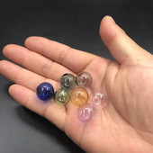 16 mm-es mix színes üveggömb függő üvegpalack fiola medál kerek golyó kiegészítők leletek kézzel készített esküvői dekoráció ajándék 10db