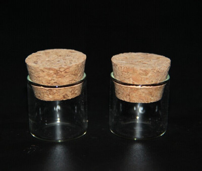 8 db 24*25 mm-es 5 ml-es mini üres 2 stílusú nyitott üveg átlátszó palackok parafa dugóval Üvegfiolák Tégelyek Tárolópalackok Kémcsöves tégelyek