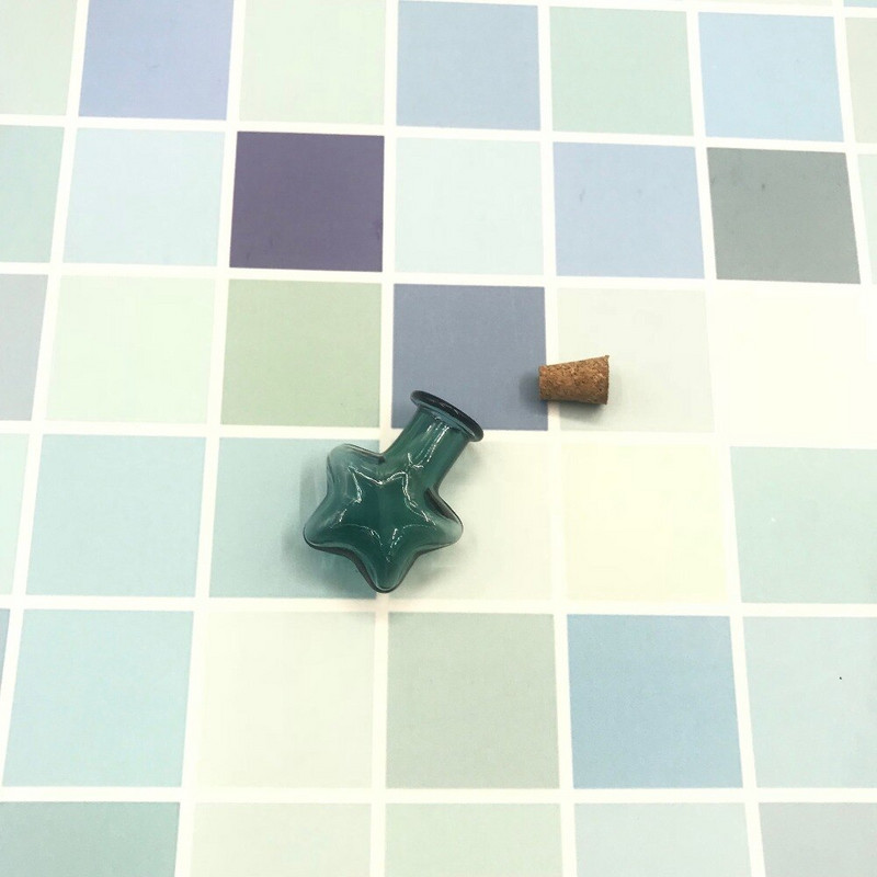 10 KOM Zvjezdica u obliku 9 boja Mini staklene prazne staklenke za uzorke Boca želja Prazne bočice za pohranu DIY privjesci Pluteni čep Uređenje doma