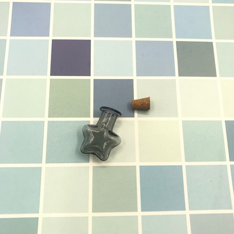 10 KOM Zvjezdica u obliku 9 boja Mini staklene prazne staklenke za uzorke Boca želja Prazne bočice za pohranu DIY privjesci Pluteni čep Uređenje doma