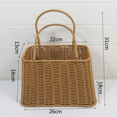 Rattan hordozható ajándékdoboz szövés születésnapi kísérő ajándékdoboz üres doboz szalma gyümölcskosár tároló kosarak esküvői kellékek