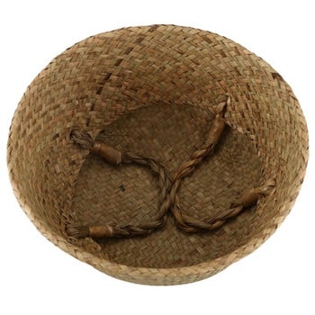 Seagrass Wickerwork Basket Rattan Πτυσσόμενη κρεμαστή γλάστρα Ζαρντινιέρη Υφαντά βρώμικα εμπόδια ρούχων Καλάθι αποθήκευσης Μέγεθος διακόσμησης σπιτιού