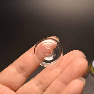 5X 2 cm-es üveggyöngyök buborékos flakon kör alakú, lyukas gyöngyök ékszerekhez barkácsoláshoz, parfüm olajos nyaklánc tartozék