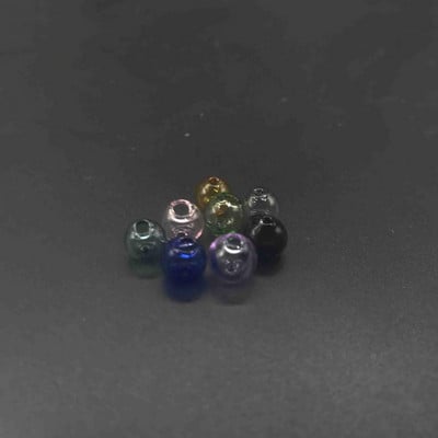 6 mm-es Mini Lightbulb Glass Globe buborék kerek golyó dupla lyukú üveggömb fiolával függő üvegpalack nyaklánc kiegészítők 10db