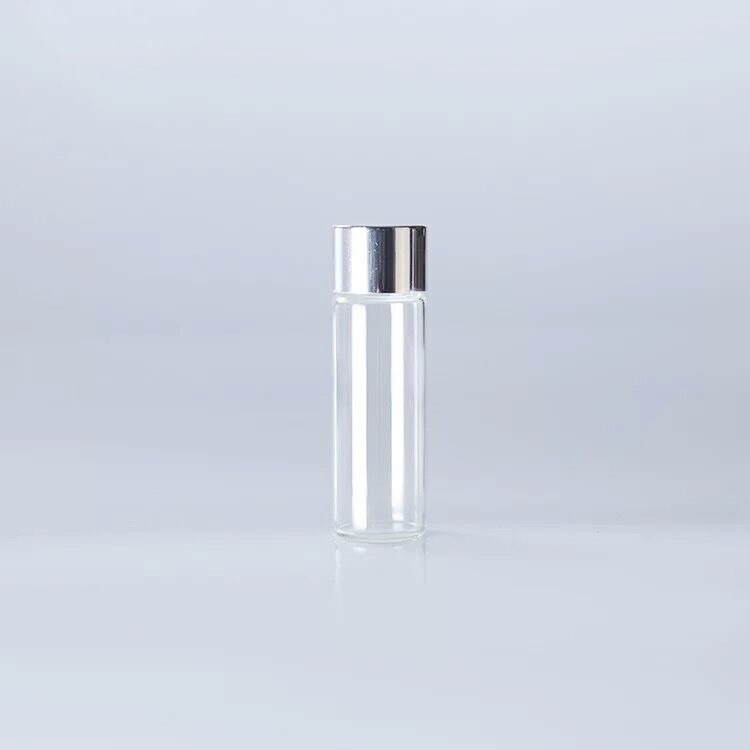 5 buc/lot 5ml 8ml 10ml 14ml 16ml 20ml Sticla de sticlă Capac din aluminiu argintiu Ulei esențial Parfum Sticle de depozitare lichide Recipiente