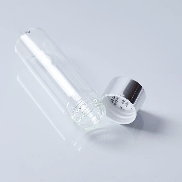 5 buc/lot 5ml 8ml 10ml 14ml 16ml 20ml Sticla de sticlă Capac din aluminiu argintiu Ulei esențial Parfum Sticle de depozitare lichide Recipiente