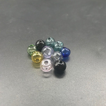 12mm mix color Glass Globe ball με διπλή τρύπα γυάλινο φιαλίδιο σφαίρας κρεμαστό άρωμα λάδι γυάλινο μπουκάλι ευχών αξεσουάρ κολιέ 10τμχ