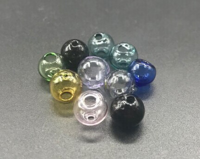12mm mix színű Glass Globe golyó dupla lyukkal üveggömb alakú fiola medál parfüm olaj üveg kívánságpalack nyaklánc kiegészítők 10db
