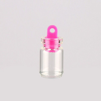 20 τμχ 0,8ml Mini Clear Glass Bottle Wishing Bottle Vials Άδεια γυάλινα βάζα με πώμα από φελλό Μπομπονιέρες για κοσμήματα για γάμους ευχών