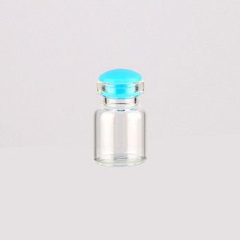 20 τμχ 0,8ml Mini Clear Glass Bottle Wishing Bottle Vials Άδεια γυάλινα βάζα με πώμα από φελλό Μπομπονιέρες για κοσμήματα για γάμους ευχών