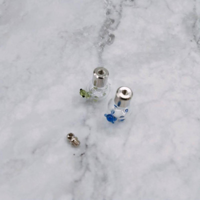 10 vnt/sl. mielas vėžlys SCREW CAP stiklo buteliuko pakabukas Wish Bottle Kvepalų eterinio aliejaus žavesio pavadinimas ant ryžių meno stiklo buteliuko pakabuko