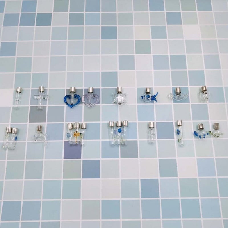 10 vnt/sl. mielas vėžlys SCREW CAP stiklo buteliuko pakabukas Wish Bottle Kvepalų eterinio aliejaus žavesio pavadinimas ant ryžių meno stiklo buteliuko pakabuko