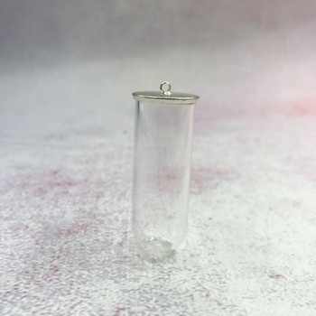 10 τμχ/παρτίδα 50x18mm κοίλο γυάλινο βάζο με σετ βάσης ρύθμισης γυάλινα φιαλίδια κρεμαστό γυάλινο μπουκάλι κοσμήματα ευρήματα diy αξεσουάρ
