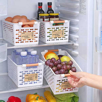 Кухненска кошница за съхранение Пластмасови многофункционални стелажи за зеленчуци и плодове Кошница за съхранение на органайзери Кутия за съхранение