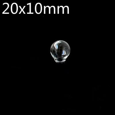 8vnt 20x10/20x12/20x15/25x12/25x15/30x20/35x25mm Tuščiaviduris stiklinis dangtelis kupolas skaidraus apvalaus stiklo gaublys burbulas "pasidaryk pats" stiklo buteliuko pakabukas