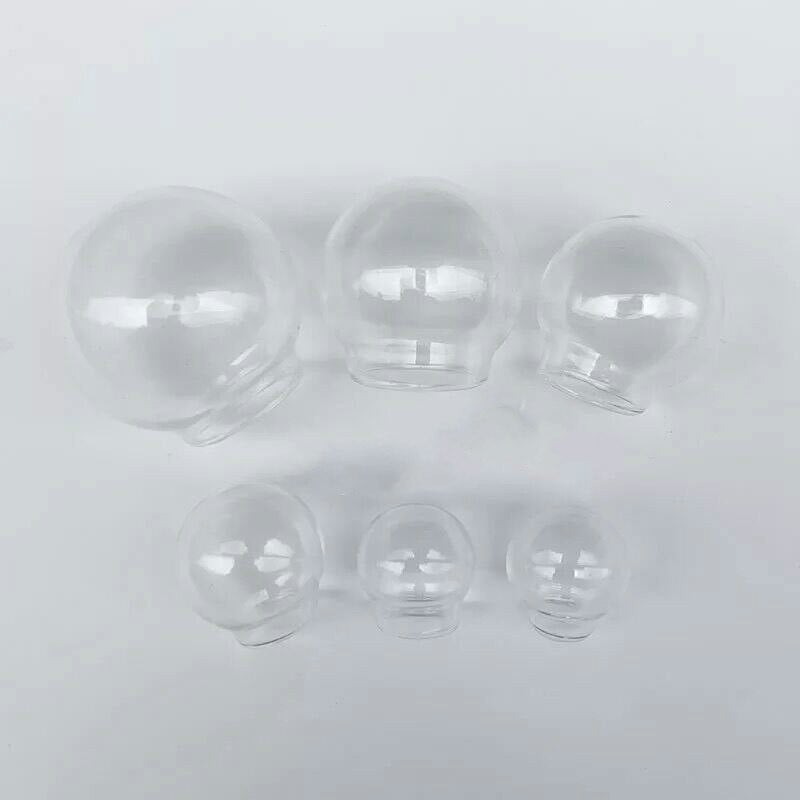8vnt 20x10/20x12/20x15/25x12/25x15/30x20/35x25mm Tuščiaviduris stiklinis dangtelis kupolas skaidraus apvalaus stiklo gaublys burbulas "pasidaryk pats" stiklo buteliuko pakabukas