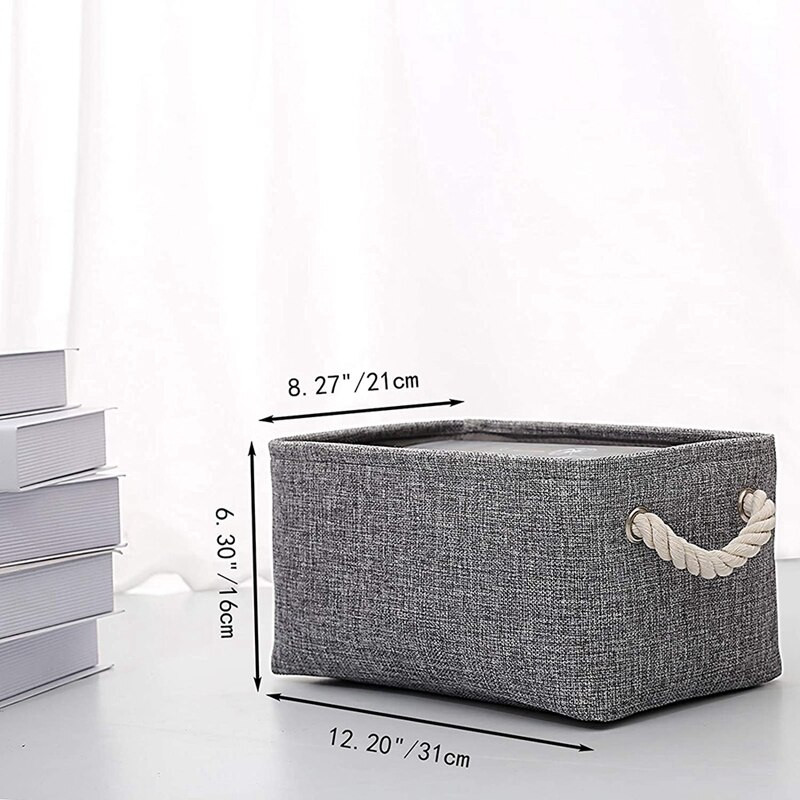 Платнена кошница за съхранение, сгъваема кутия за съхранение за детска стая и дома, сгъваема платнена кошница за рафтове за гардероб или спалня