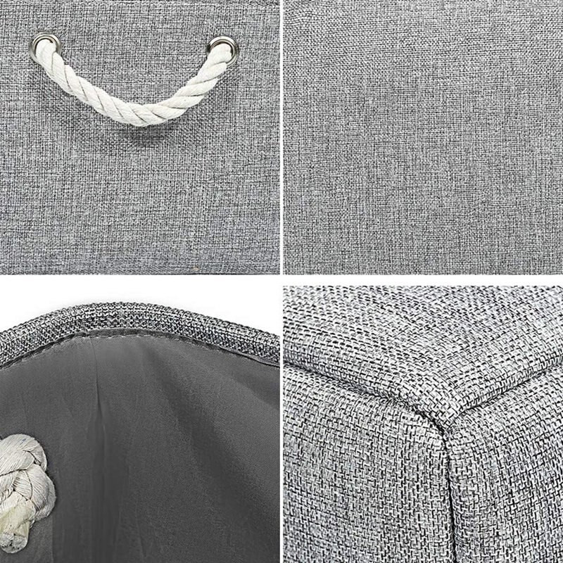 Платнена кошница за съхранение, сгъваема кутия за съхранение за детска стая и дома, сгъваема платнена кошница за рафтове за гардероб или спалня